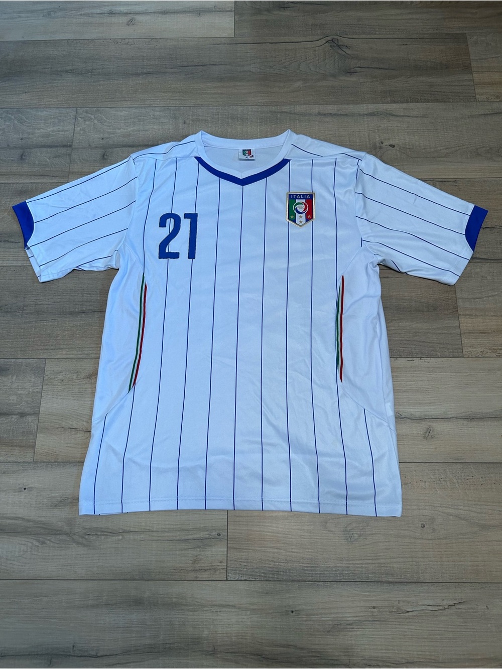 Italy National Team White Pirlo Soccer Jersey #21